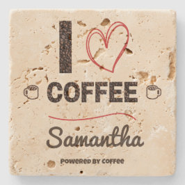 Posavasos De Piedra Piedra personalizada para amantes del café para po