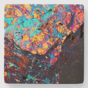 Posavasos De Piedra Piedra preciosa cristal de calcopirita mineral