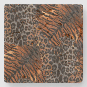 Posavasos De Piedra Piel de tigre leopardo