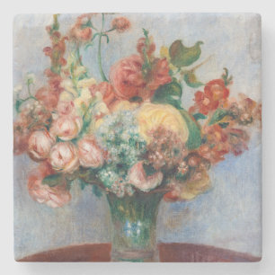 Posavasos De Piedra Pierre-Auguste Renoir - Flores en un jarrón