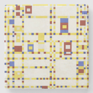Posavasos De Piedra Piet Mondrian Broadway Boogie Woogie Arte Abstract