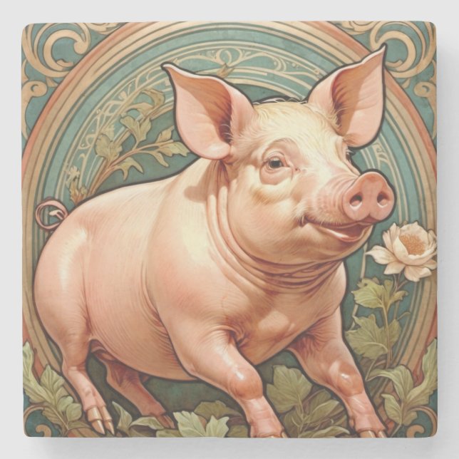 Posavasos De Piedra Piglet Coaster (Anverso)