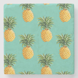 Posavasos De Piedra Piñas tropicales en trullo