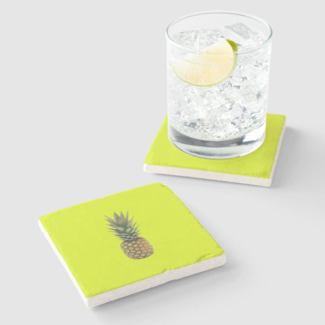 Posavasos De Piedra Pineapple dulce (Lateral)