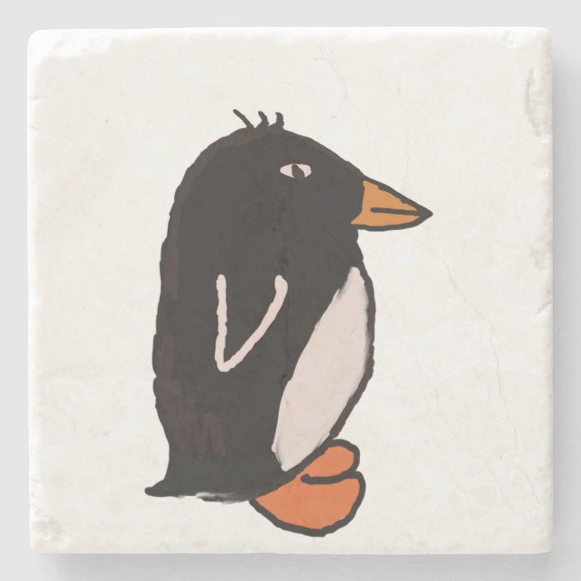 Posavasos De Piedra Pingüino (Anverso)