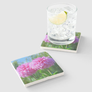 POSAVASOS DE PIEDRA PINK DAHLIAS