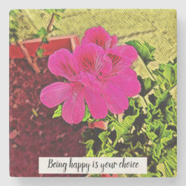 Posavasos De Piedra Pink flower blooming in the garden