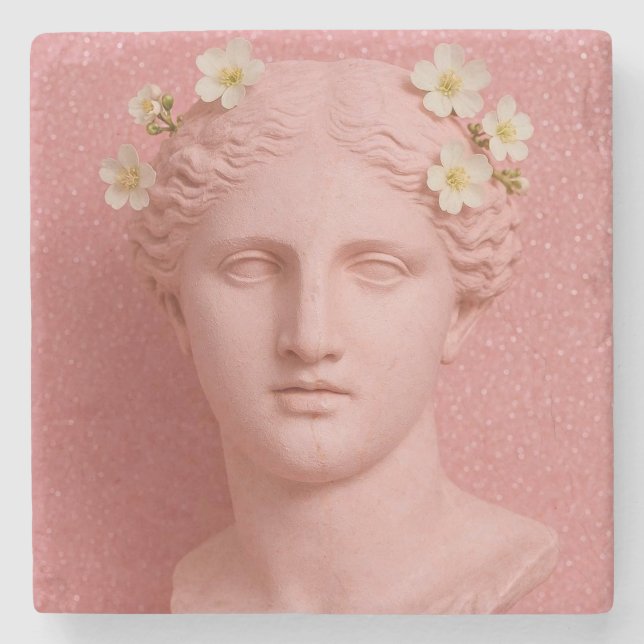 Posavasos De Piedra Pink Greek Coasters. (Anverso)
