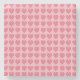 Posavasos De Piedra Pink Hearts Seamless Pattern