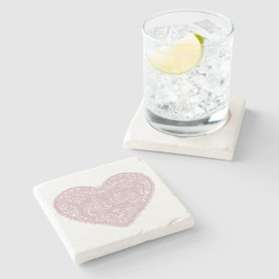 Posavasos De Piedra Pink Lace Love