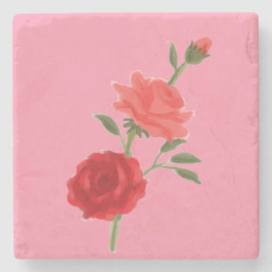 Posavasos De Piedra Pink rose