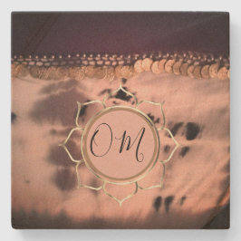 Posavasos De Piedra Pink Rubor Tie Dye OM Lotus