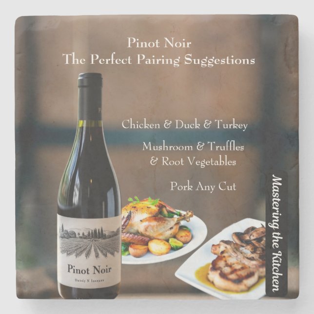 Posavasos De Piedra Pinot Noir Wine Pairing/Mastering the Kitchen (Anverso)