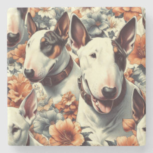 Posavasos De Piedra Pintado sin problemas Retro Bull Terrier