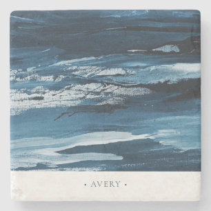 Posavasos De Piedra Pintura abstracta moderna personalizada