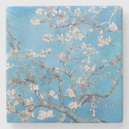 Posavasos De Piedra Pintura de arte de Almond Blossoms Blue Vincent va