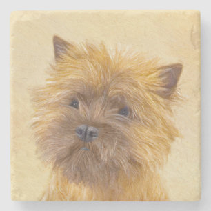 Posavasos De Piedra Pintura de Cairn Terrier - Arte de Perro Original