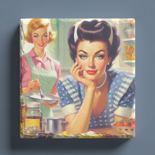 Posavasos De Piedra Pintura de cocina retro