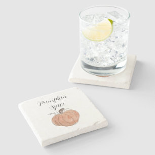 Posavasos De Piedra Pintura de especias de calabaza