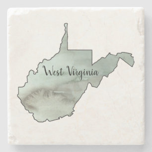 Posavasos De Piedra Pintura de Ilustracion de Virginia Occidental