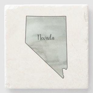 Posavasos De Piedra Pintura de Ilustracion estatal de Nevada