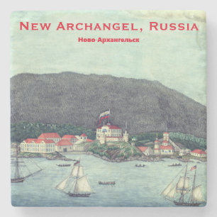 Posavasos De Piedra Pintura de nuevo arcángel, Rusia (Sitka)