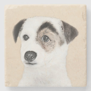 Posavasos De Piedra Pintura de Parson Jack Russell Terrier - Arte de P