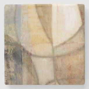 Posavasos De Piedra Pintura de tono de tierra texturada en bruto