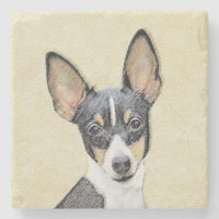 Pintura de Toy Fox Terrier - Arte de Perro Origina