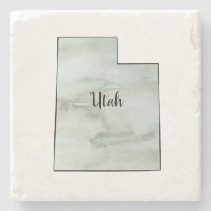 Posavasos De Piedra Pintura del Ilustracion del estado de Utah