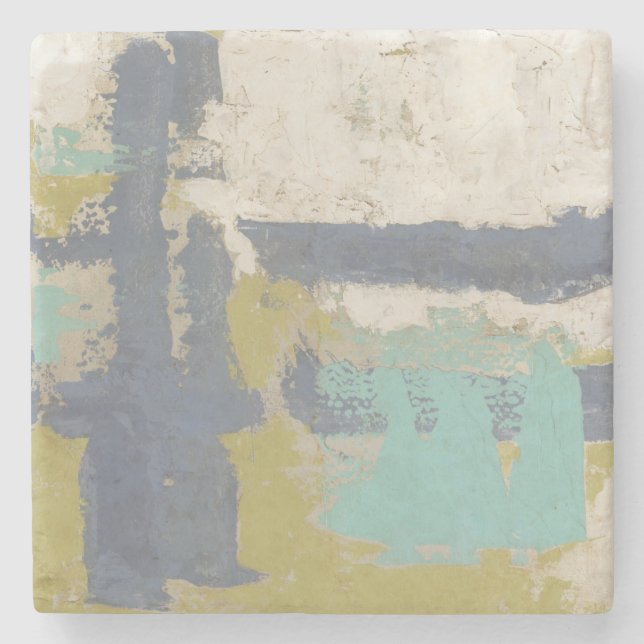 Posavasos De Piedra Pintura moderna de libre expresión (Anverso)