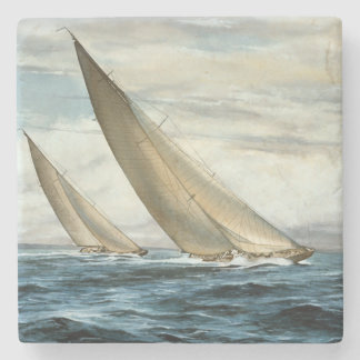 Posavasos De Piedra Pintura Náutica Clásica