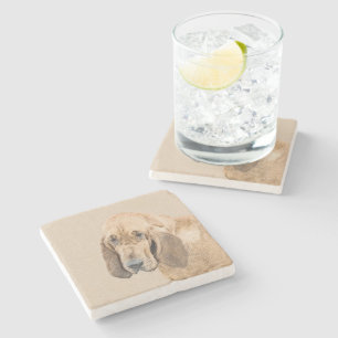 Posavasos De Piedra Pintura Sangrienta - Arte Perro Original.
