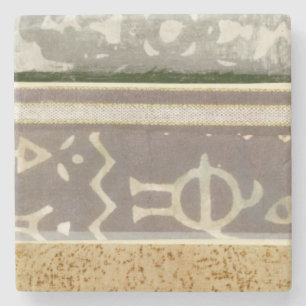 Posavasos De Piedra Pintura tribal contemporánea del modelo