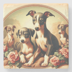 Posavasos De Piedra Pintura vintage burguesa italiana