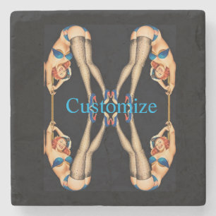 Posavasos De Piedra Pinups de cosecha acrobática Thunder_Cove