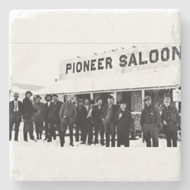 Posavasos De Piedra Pioneer Saloon  (Anverso)
