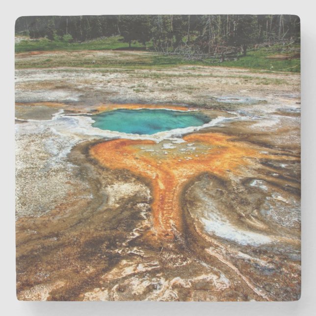 Posavasos De Piedra Piscina la termal de Yellowstone (Anverso)