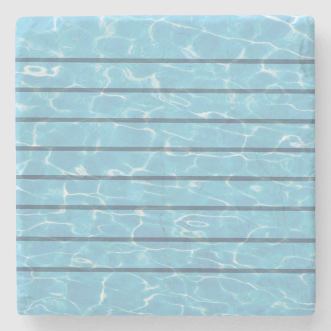 Posavasos De Piedra Piscina Para Nadadores (Anverso)