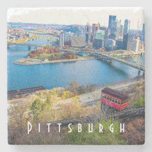 Posavasos De Piedra Pittsburgh Skyline