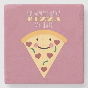 Posavasos De Piedra Pizza My Heart