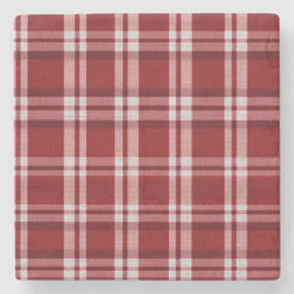 Posavasos De Piedra Placa blanca roja