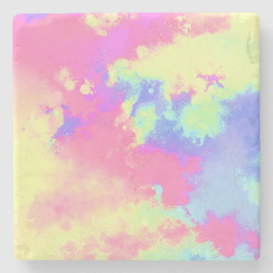 Posavasos De Piedra Placa de pintura arco iris