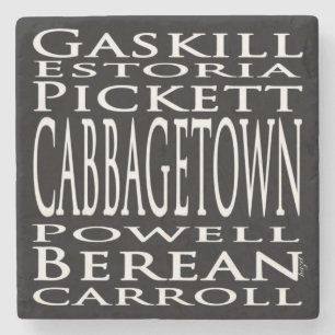 Posavasos De Piedra Placas de calle de Cabbagetown Atlanta, prácticos