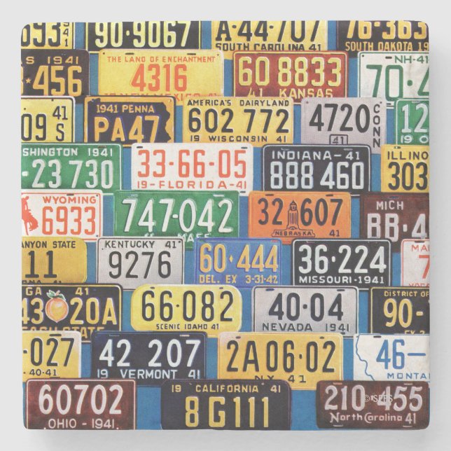 Posavasos De Piedra Placas de licencia de H. Wilson Smith (Anverso)