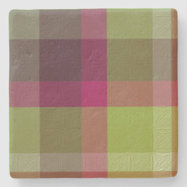 Posavasos De Piedra Plaid Decorativo