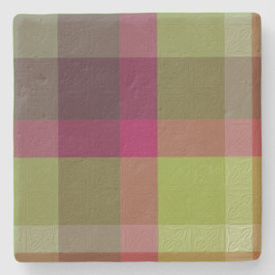 Posavasos De Piedra Plaid Decorativo