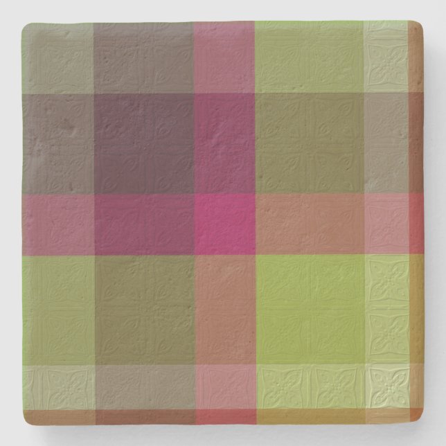 Posavasos De Piedra  Plaid Decorativo  (Anverso)