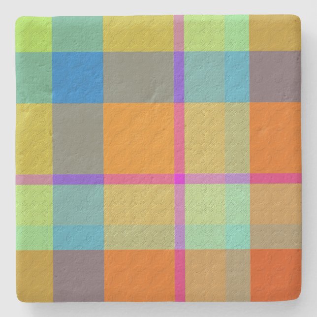 Posavasos De Piedra  Plaid Decorativo  (Anverso)