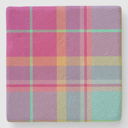 Posavasos De Piedra Plaid Decorativo
